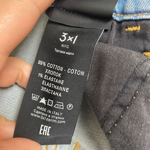 3x1 Claudia Extreme High Kick Jeans Cropped Inseam in Reef - Picture 10 of 11